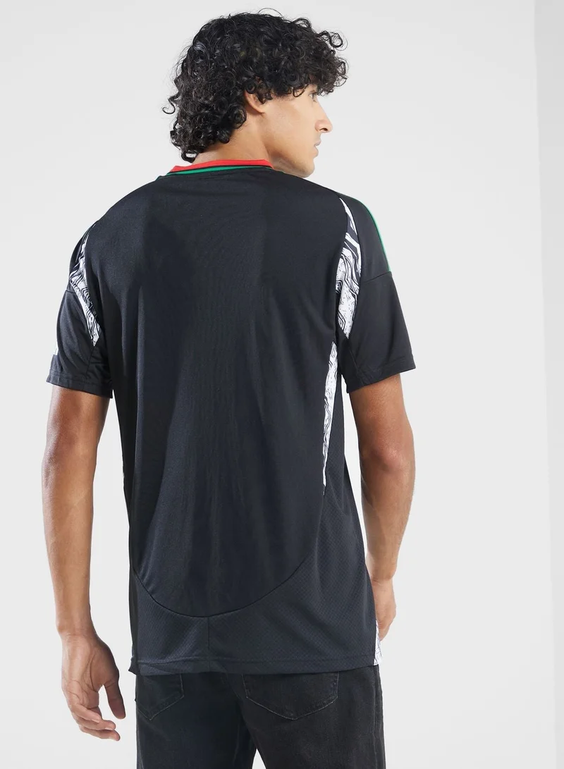 اديداس قميص كرة قدم رجالي أسود مقاس